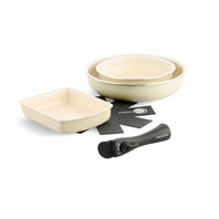 CC007539-113 - Click Chef CLICK CHEF 5PCS COOKWARE SET - CREAM WHITE - Product Image 1