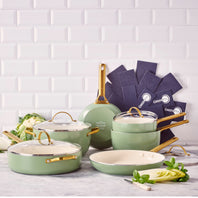 Padova 10pc Cookware Sets, Green Sage