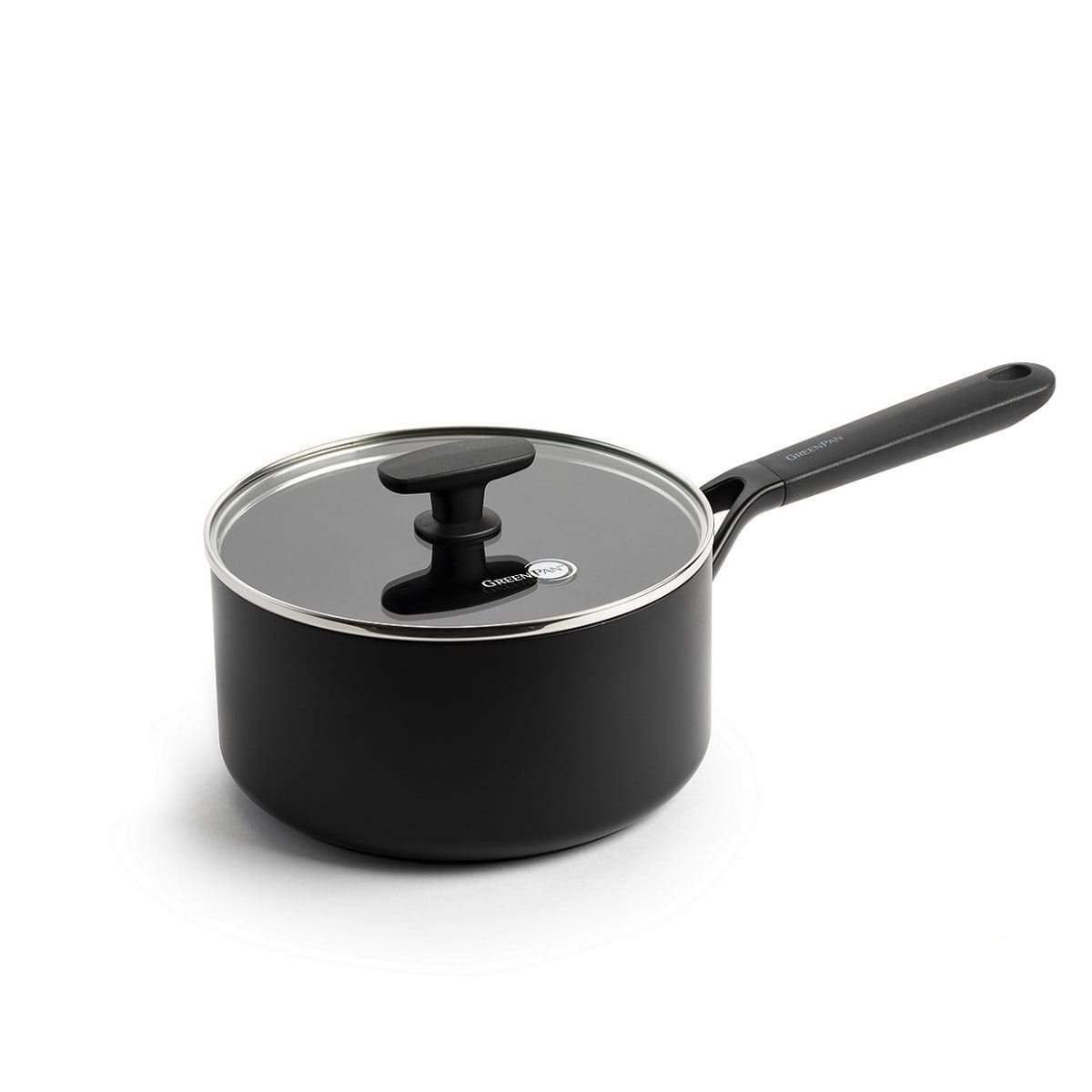 CC003958-001 - Smart Shape Saucepan with Lid, Black - 20cm - Product Image 1