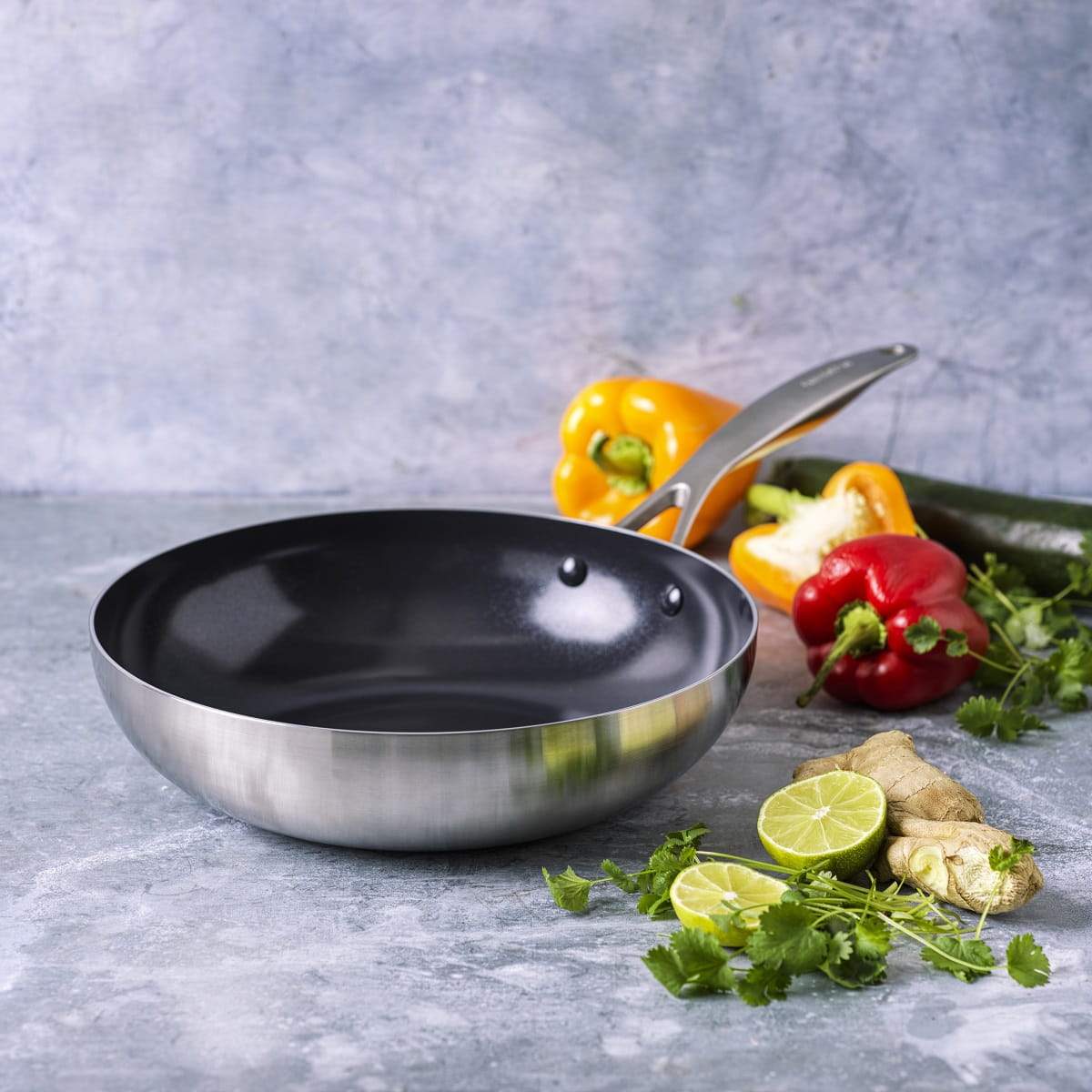 CC004781-001 - Geneva Wok, Stainless Steel - 28cm - Product Image 2